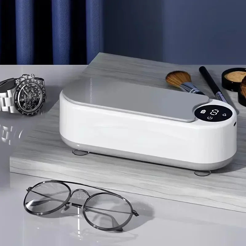 Shiny Box - Limpiador ultrasónico portátil para gafas, joyas y relojes. Bateria larga duración.