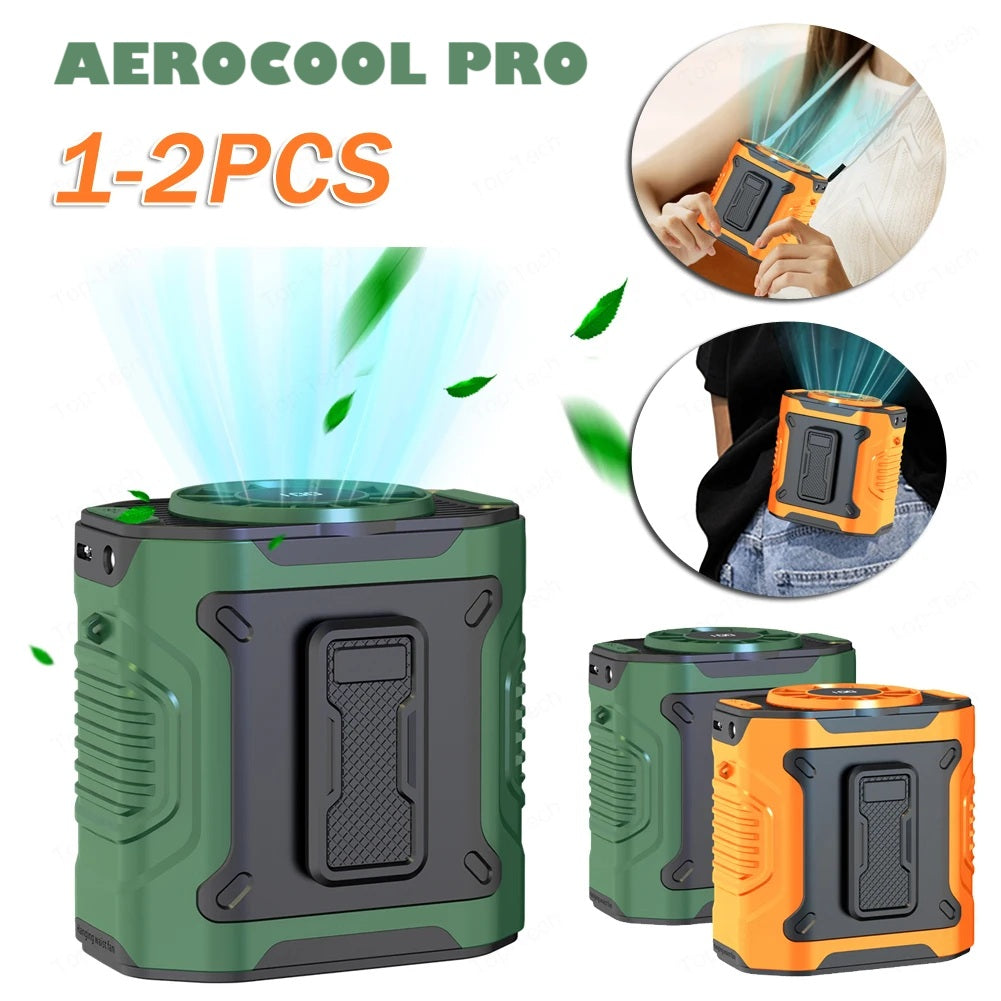 AeroCool Pro – Ventilador Portátil de Cintura y cuello con 100 velocidades y larga duración de su bateria