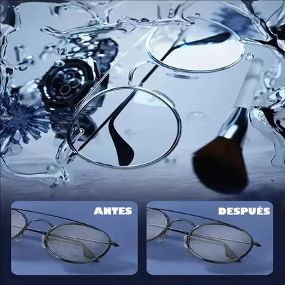 Shiny Box - Limpiador ultrasónico portátil para gafas, joyas y relojes. Bateria larga duración.